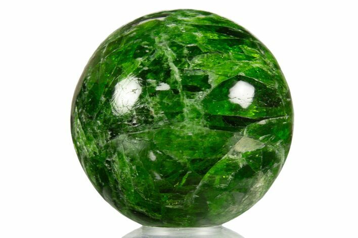 Polished Chrome Diopside Sphere - Russia #336526